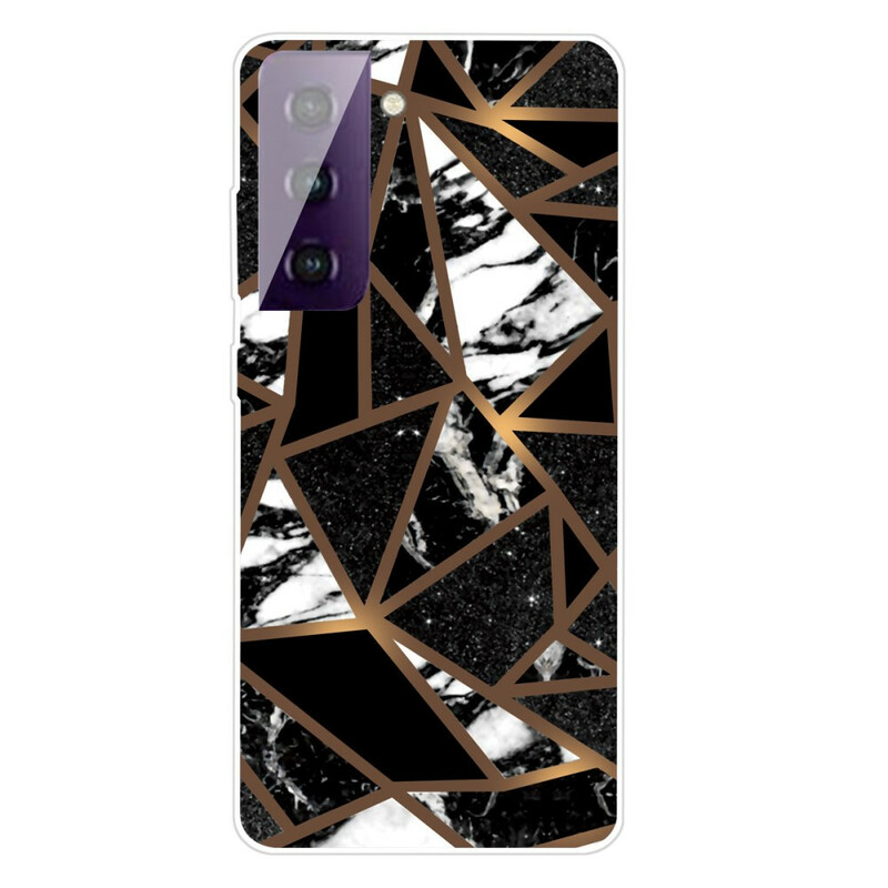 Samsung Galaxy S21 5G Geometriskt marmorfodral
