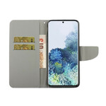 Samsung Galaxy S21 5G Rem Cover med färgade blommor