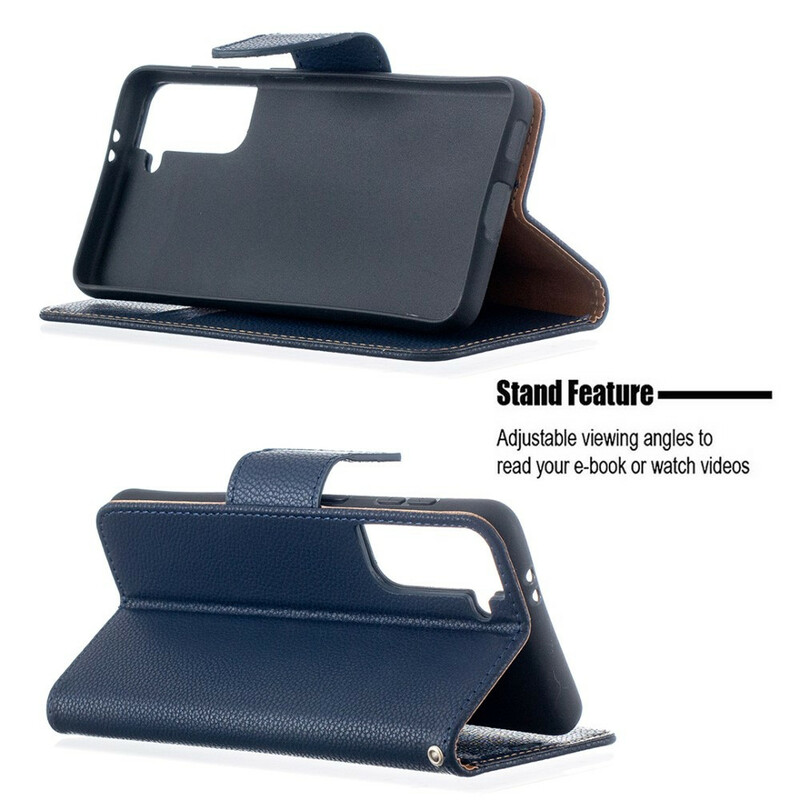 Samsung Galaxy S21 5G fodral Lychee Oblique Flap Samsung Galaxy S21 5G fodral Lychee Oblique Flap