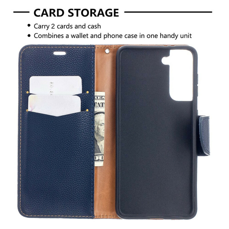 Samsung Galaxy S21 5G fodral Lychee Oblique Flap Samsung Galaxy S21 5G fodral Lychee Oblique Flap