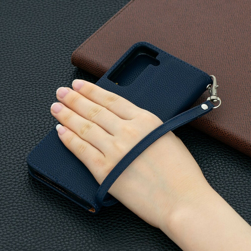 Samsung Galaxy S21 5G fodral Lychee Oblique Flap Samsung Galaxy S21 5G fodral Lychee Oblique Flap