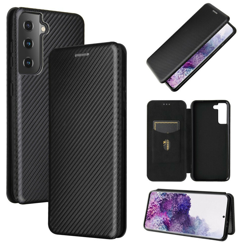 Flip Cover Samsung Galaxy S21 5G Carbon Fiber