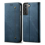 Flip Cover Samsung Galaxy S21 5G Jeans Fabric